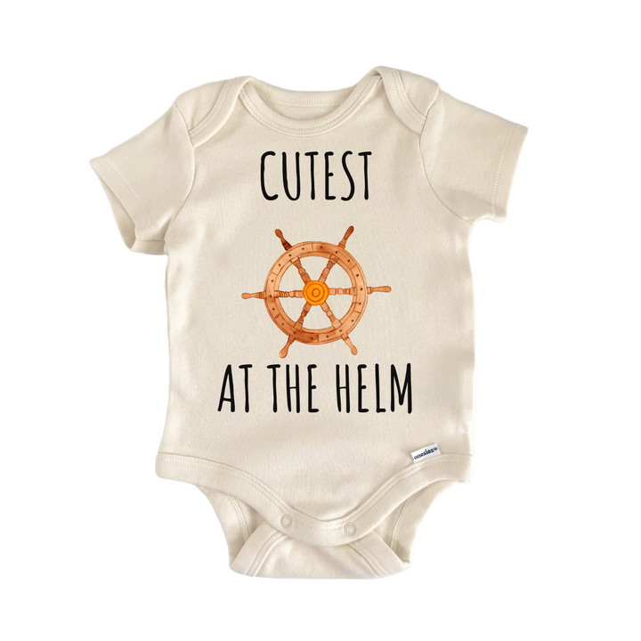 Captain Boat Helm Wheel Nautical Baby Gift Baby Onesie®