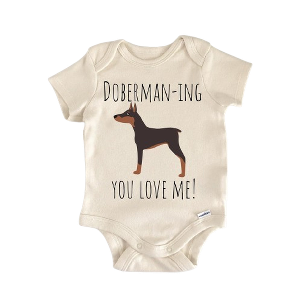 Doberman Pinscher Dog - Baby Boy Girl Clothes Infant Bodysuit Funny Cute Newborn  Funny Cute Onesie® | North Fork Forager LLC