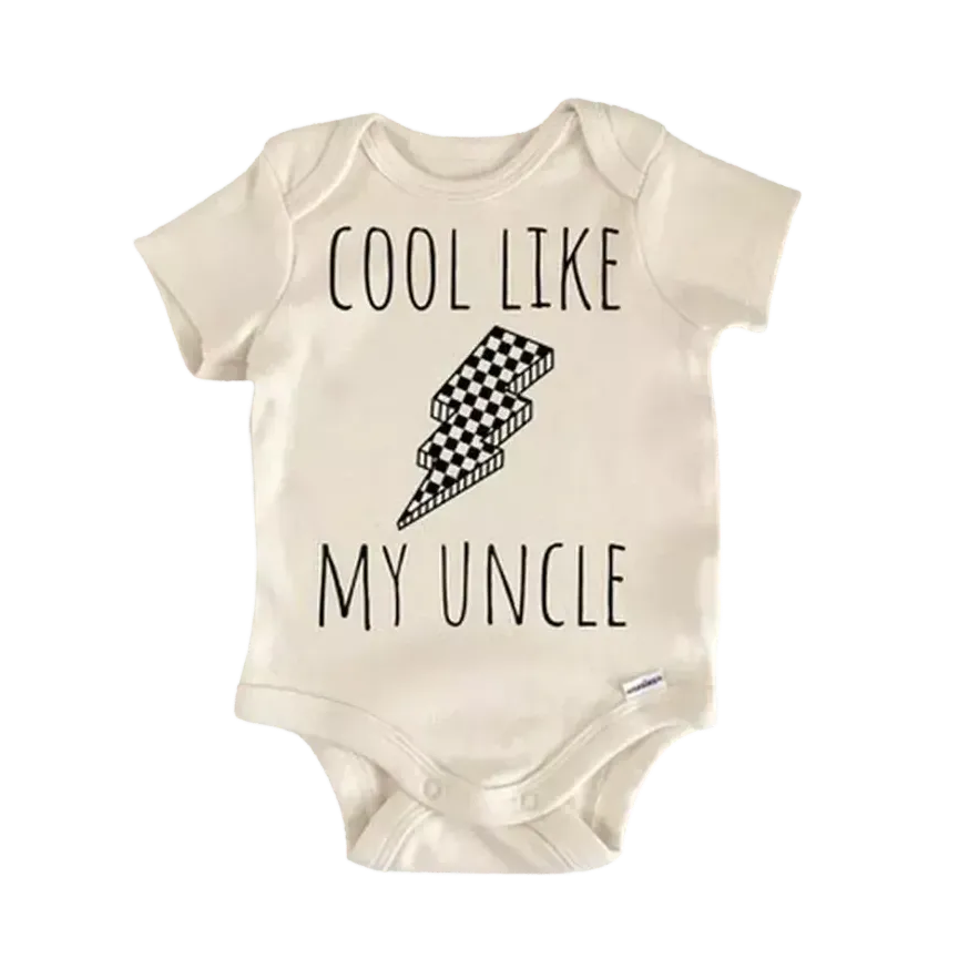 Retro Uncle Lightning  - Baby Boy Girl Clothes Infant Onesie® Funny Cute Newborn GS1  Funny Cute Onesie® | North Fork Forager LLC