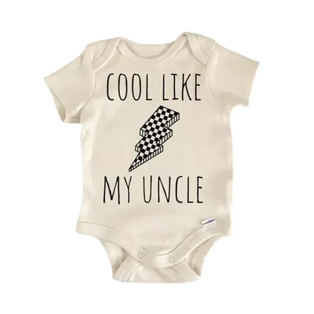 Retro Uncle Lightning  - Baby Boy Girl Clothes Infant Onesie® Funny Cute Newborn GS1  Funny Cute Onesie® | North Fork Forager LLC