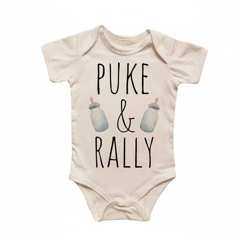 Puke And Rally - Baby Boy Girl Clothes Infant Bodysuit Funny Cute Newborn  Funny Cute Onesie® | North Fork Forager LLC