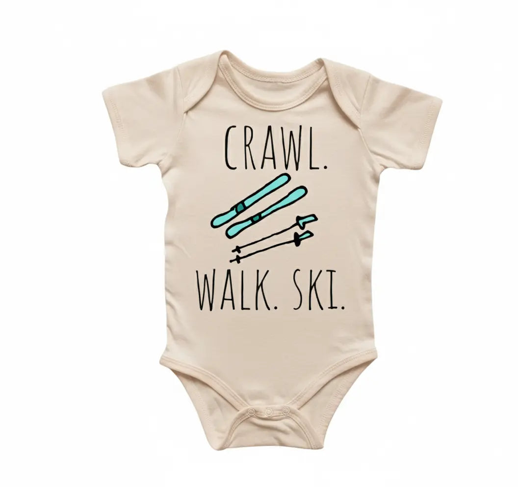 Skiing Skier  - Baby Boy Girl Clothes Infant Bodysuit Funny Cute Newborn  Funny Cute Onesie® | North Fork Forager LLC