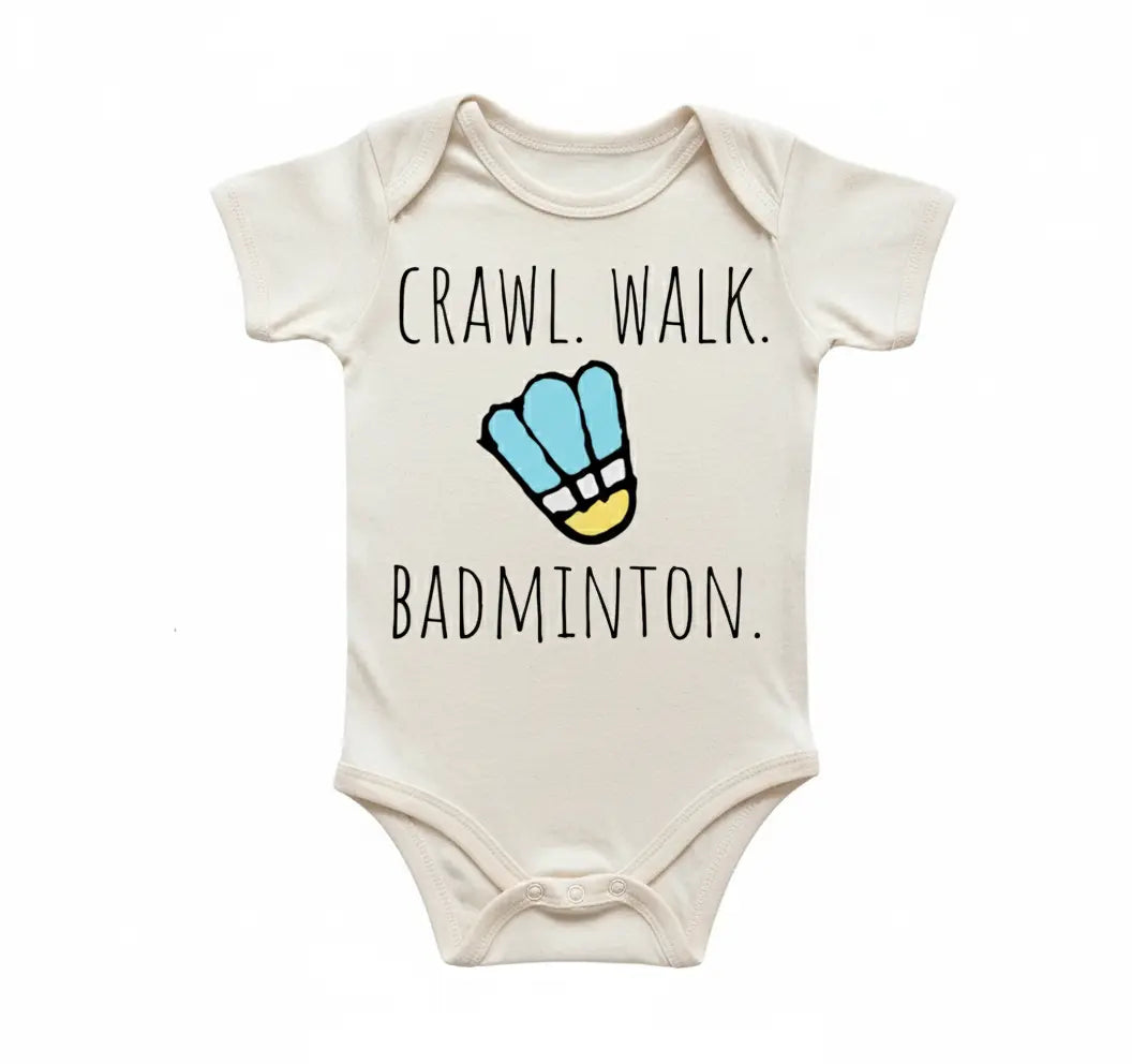 Badminton - Baby Boy Girl Clothes Infant Bodysuit Funny Cute Newborn 2  Funny Cute Onesie® | North Fork Forager LLC