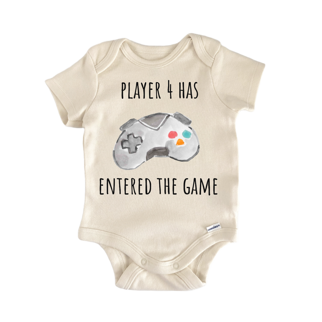 Player 4 Has Entered The Game Video Games Baby Gift Baby Bodysuit