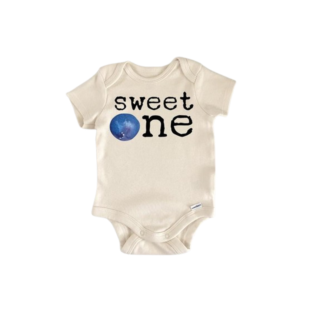 Sweet One Blueberry Birthday - Baby Boy Girl Clothes Infant Bodysuit Funny Cute Newborn  Funny Cute Onesie® | North Fork Forager LLC