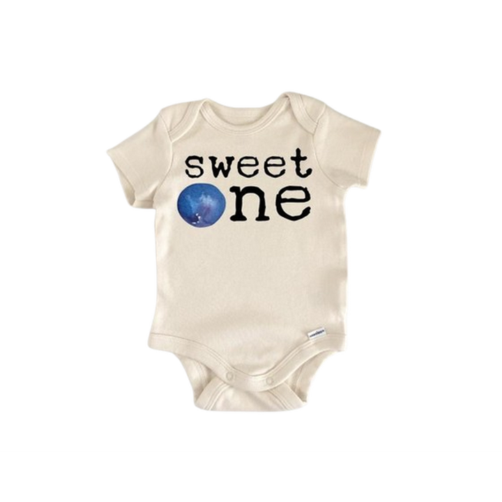 Sweet One Blueberry Birthday - Baby Boy Girl Clothes Infant Bodysuit Funny Cute Newborn  Funny Cute Onesie® | North Fork Forager LLC