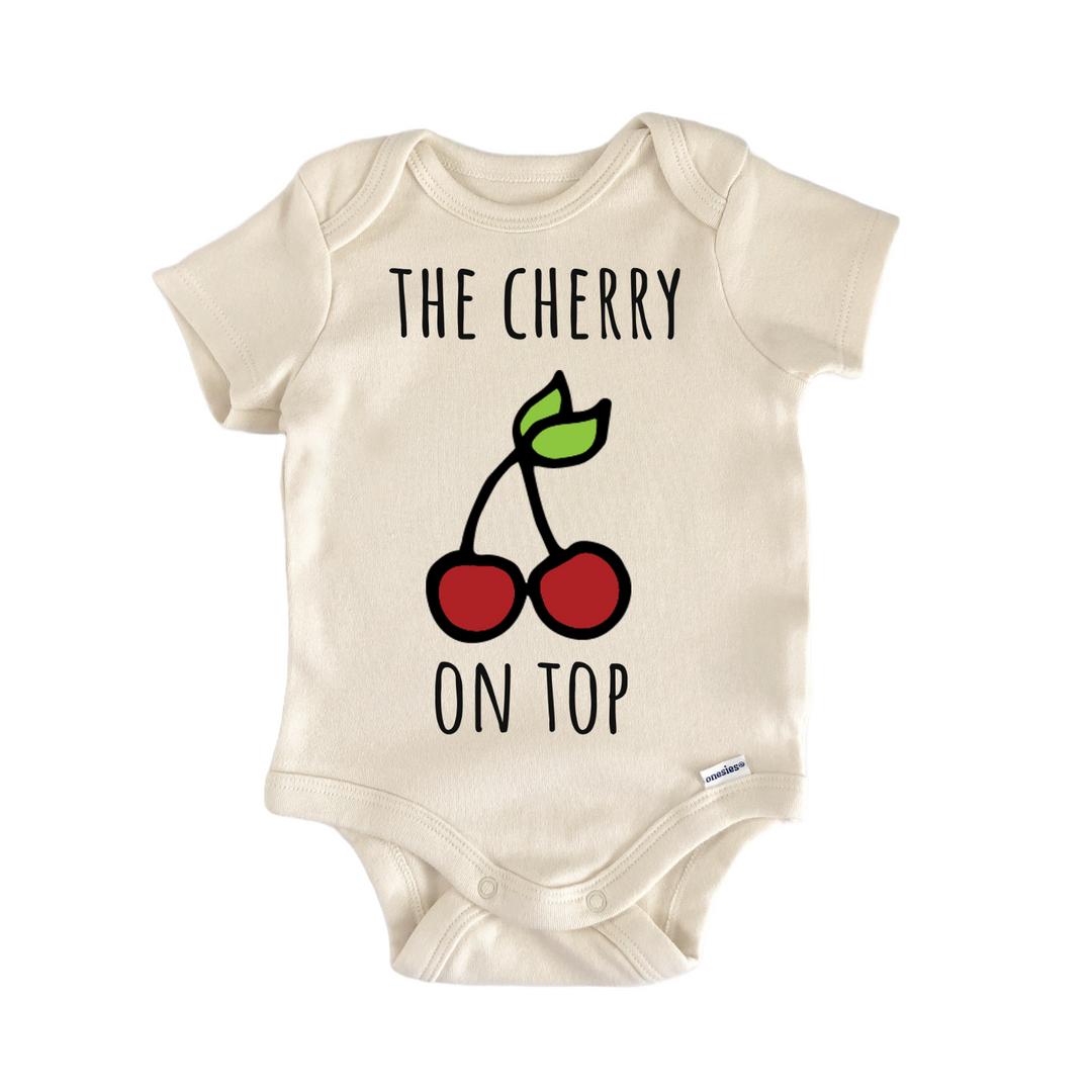 Cherry On Top Fruit Cherries Infant Gift Baby Bodysuit