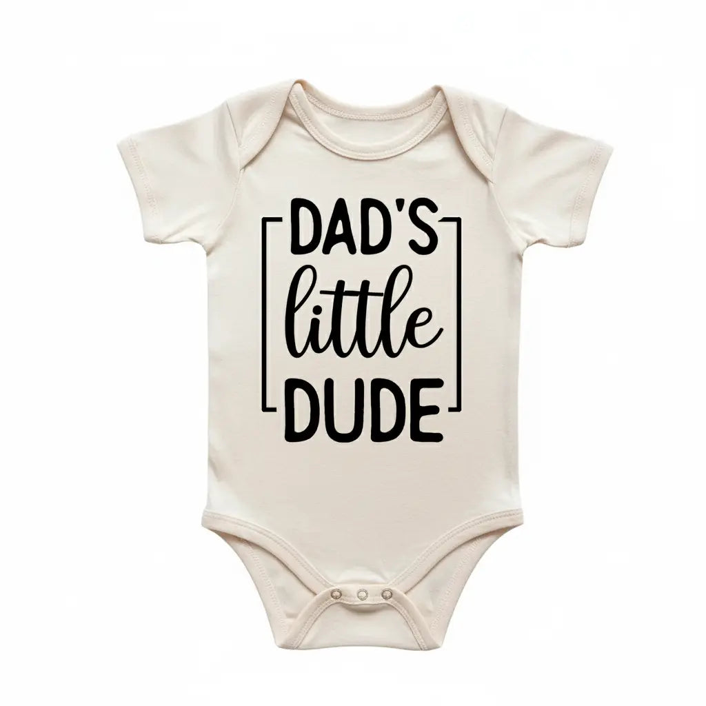 Dad's Little Dude - Baby Boy Girl Clothes Infant Bodysuit Funny Cute Newborn  Funny Cute Onesie® | North Fork Forager LLC
