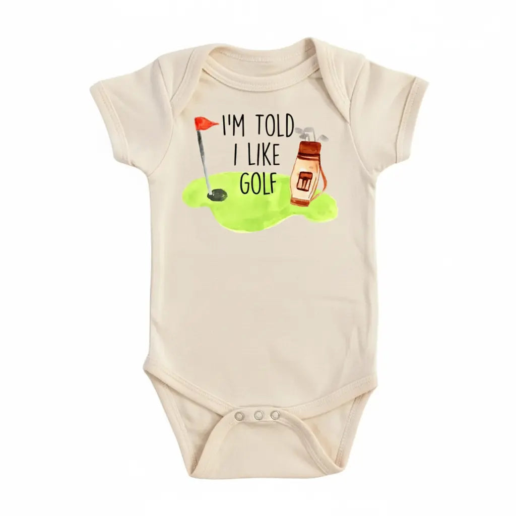 I Love Golf - Baby Boy Girl Clothes Infant Onesie® Funny Cute Newborn GS1  Funny Cute Onesie® | North Fork Forager LLC