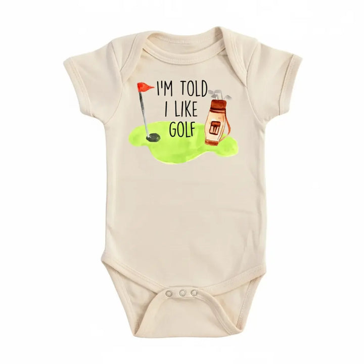I Love Golf - Baby Boy Girl Clothes Infant Onesie® Funny Cute Newborn GS1  Funny Cute Onesie® | North Fork Forager LLC