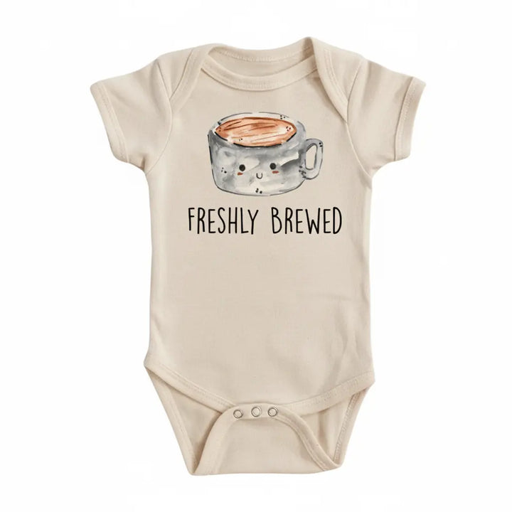 Coffee Brewed - Baby Boy Girl Clothes Infant Bodysuit Funny Cute Newborn  Funny Cute Onesie® | North Fork Forager LLC
