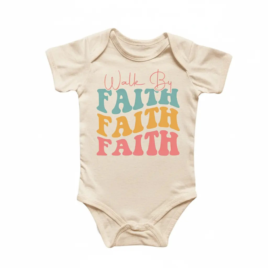 Faith Hippie Rertro - Baby Boy Girl Clothes Infant Bodysuit Funny Cute Newborn  Funny Cute Onesie® | North Fork Forager LLC