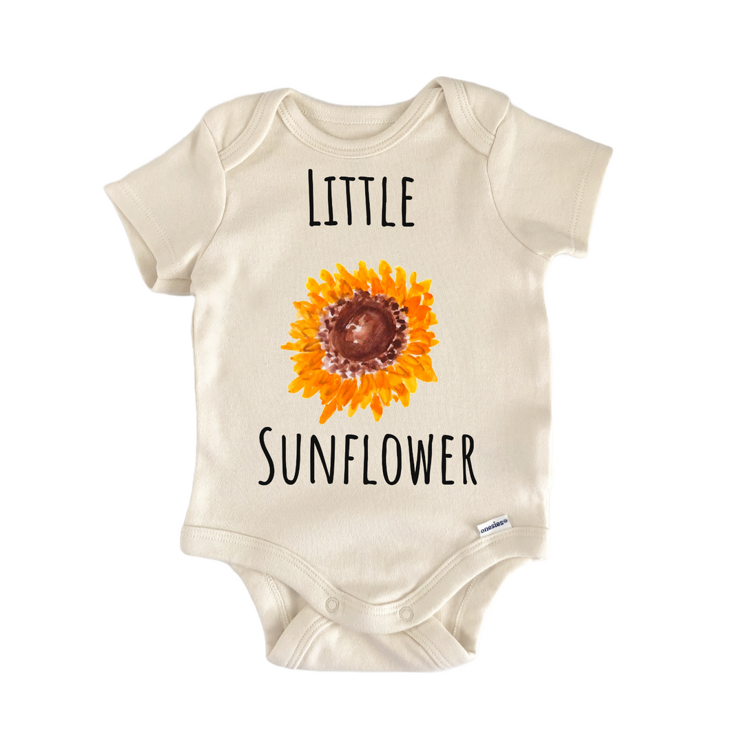 Little Sunflower Plant Flower Infant Gift Baby Bodysuit