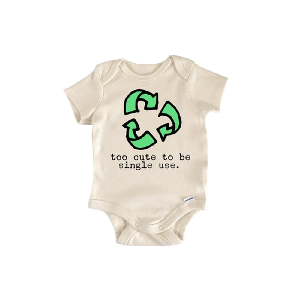 Recycling Go Green Earth Day - Baby Boy Girl Clothes Infant Bodysuit Funny Cute Newborn  Funny Cute Onesie® | North Fork Forager LLC