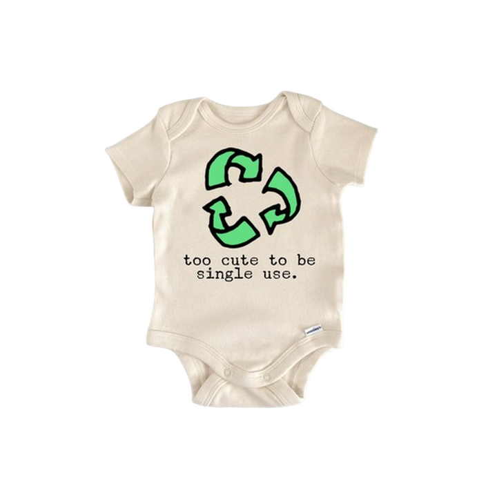 Recycling Go Green Earth Day - Baby Boy Girl Clothes Infant Bodysuit Funny Cute Newborn  Funny Cute Onesie® | North Fork Forager LLC