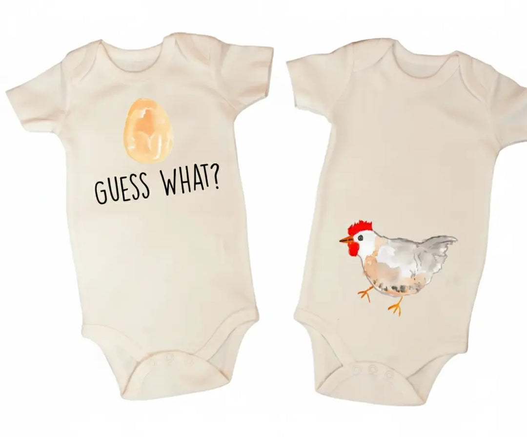 Chicken Guess What - Baby Boy Girl Clothes Infant Bodysuit Funny Cute Newborn  Funny Cute Onesie® | North Fork Forager LLC