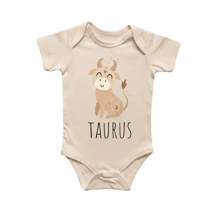 Taurus Zodiac - Baby Boy Girl Clothes Infant Bodysuit Funny Cute Newborn 1  Funny Cute Onesie® | North Fork Forager LLC