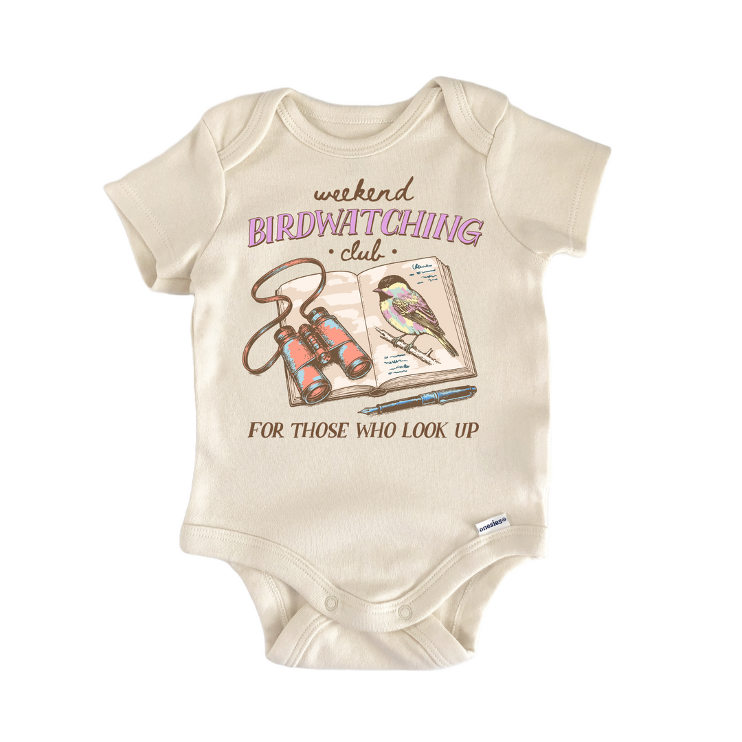 Birdwatching Bird Watching Binoculars Baby Gift Baby Bodysuit