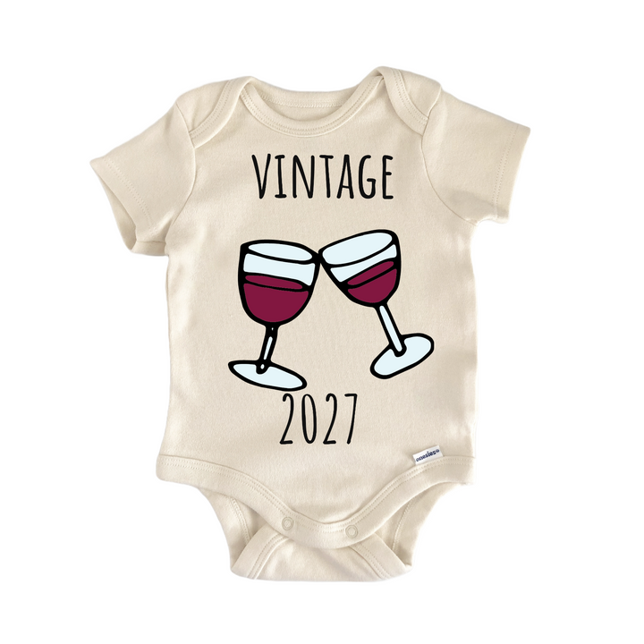 Vintage 2027 Wine Grapes Vineyard Infant Gift Baby Onesie®