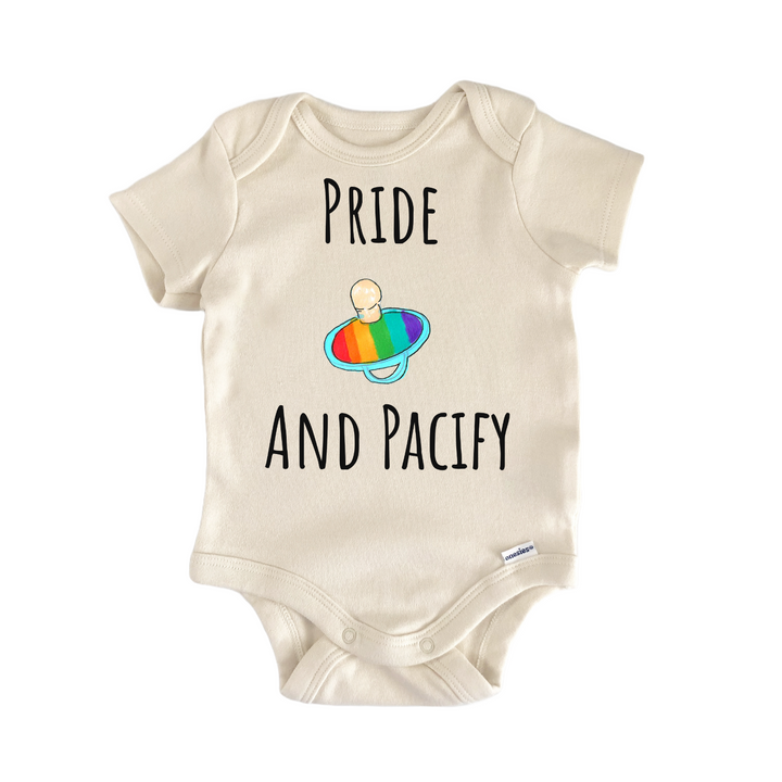 Pride Parade Rainbow Two Moms Two Dads Newborn Gift Baby Onesie®