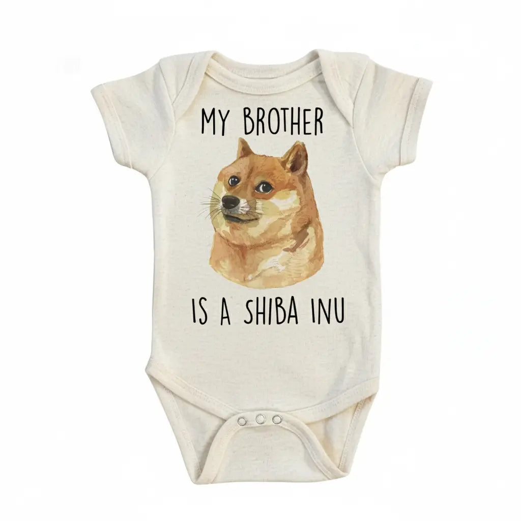 Shibu Inu Brother - Baby Boy Girl Clothes Infant Bodysuit Funny Cute Newborn  Funny Cute Onesie® | North Fork Forager LLC