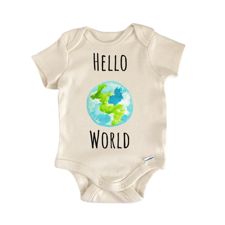 Hello World Planet Astronomer Earth Baby Gift Baby Onesie®
