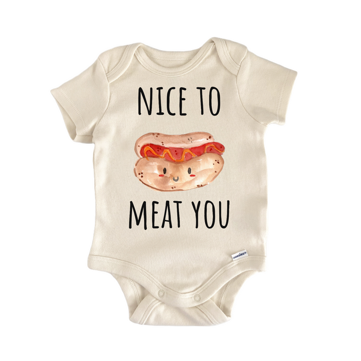 Meat You Hot Dog Bbq Hotdog Bun Baby Gift Baby Onesie®