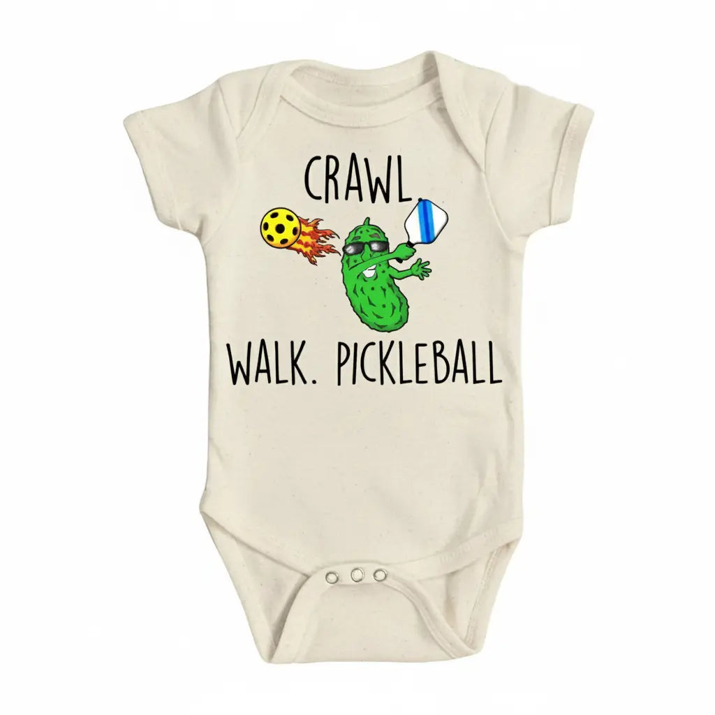 Pickleball Crawl - Baby Boy Girl Clothes Infant Onesie® Funny Cute Newborn GS1  Funny Cute Onesie® | North Fork Forager LLC