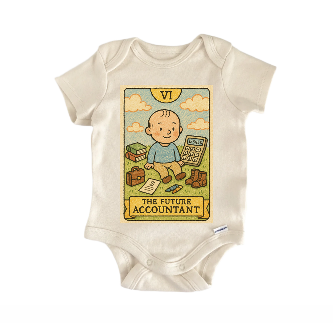 Future Accountant Tarot - Baby Onesie® GS1  Funny Cute Onesie® | North Fork Forager LLC