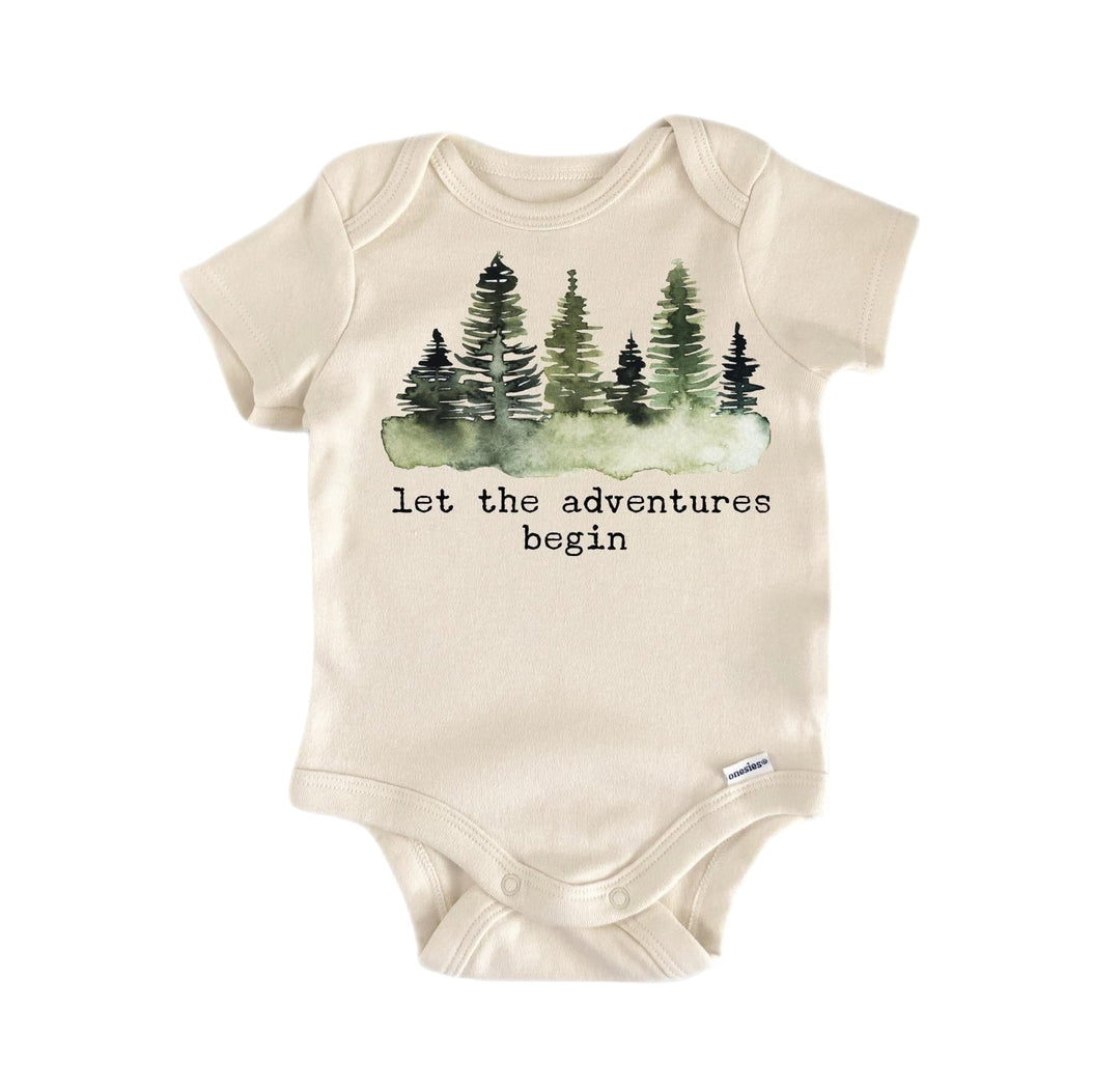Adventure Begins - Baby Boy Girl Clothes Infant Onesie® Funny Cute Newborn GS1 BBY  Funny Cute Onesie® | North Fork Forager LLC