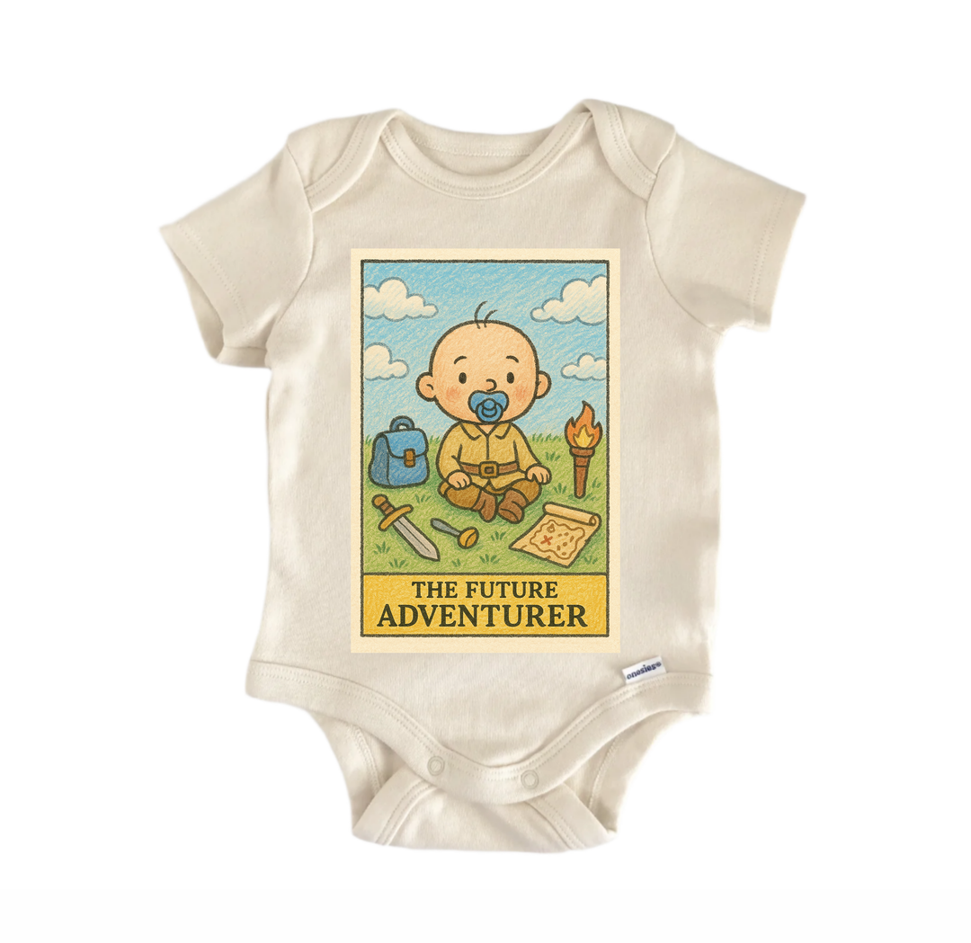 Adventure Tarot - Baby Onesie® GS1  Funny Cute Onesie® | North Fork Forager LLC