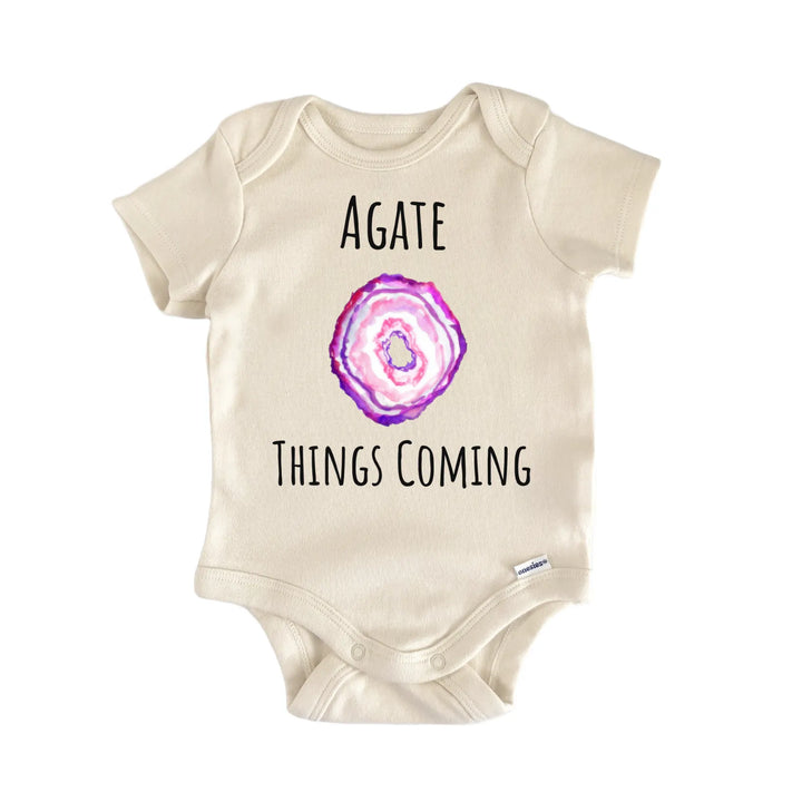 Agate Gem Quartz Geologist Crystal Magic Baby Gift Baby Bodysuit