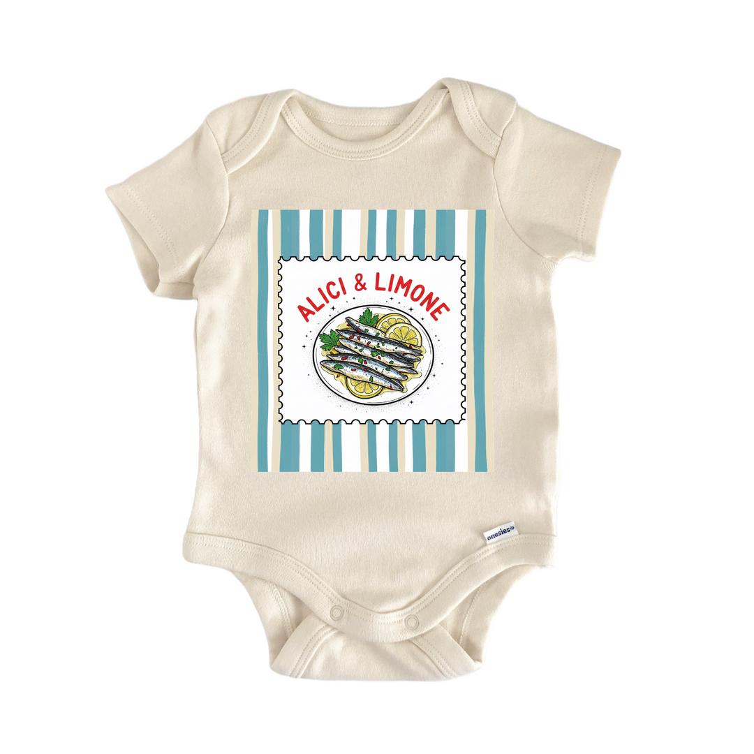 Italian Seafood Sardines Baby Gift Baby Onesie®