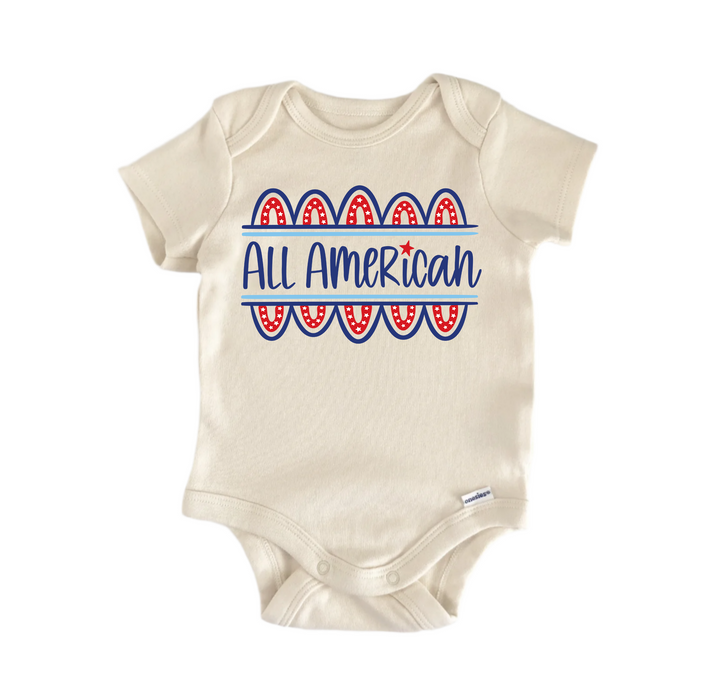 All American July 4th -  Baby Boy Girl Clothes  Bodysuit Funny Cute