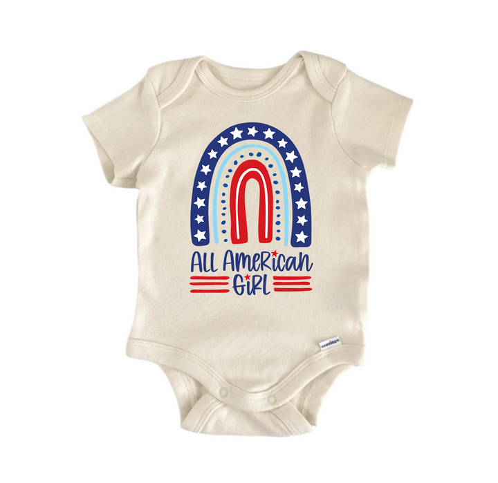 All American Girl July 4th -  Baby Boy Girl Clothes  Bodysuit Funny Cute