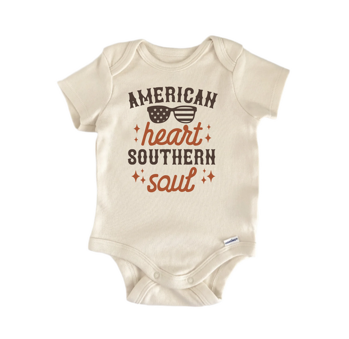 American Heart Southern Soul Country -   Baby Boy Girl Clothes Bodysuit Funny Cute