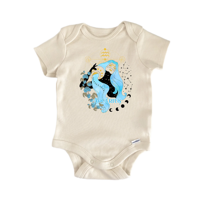 Aquarius Zodiac -  Baby Boy Girl Clothes Infant Bodysuit Funny Cute Newborn
