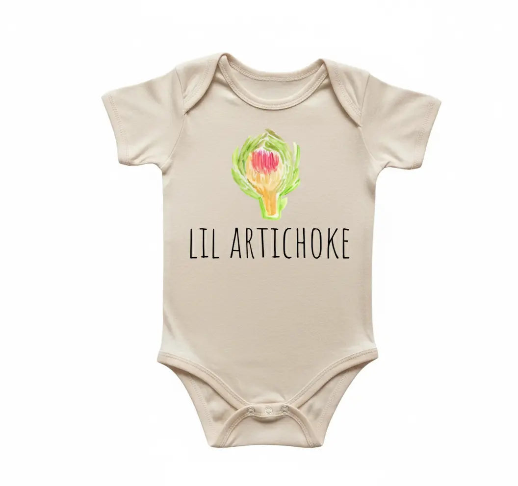 Artichoke - Baby Boy Girl Clothes Infant Bodysuit Funny Cute Newborn 2  Funny Cute Onesie® | North Fork Forager LLC