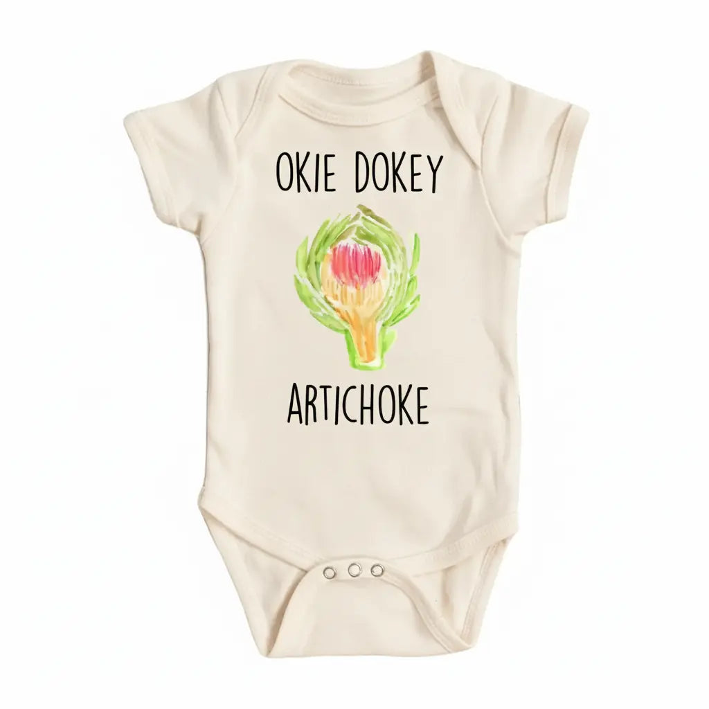 Artichoke Okay Dokie - Baby Boy Girl Clothes Infant Bodysuit Funny Cute Newborn  Funny Cute Onesie® | North Fork Forager LLC