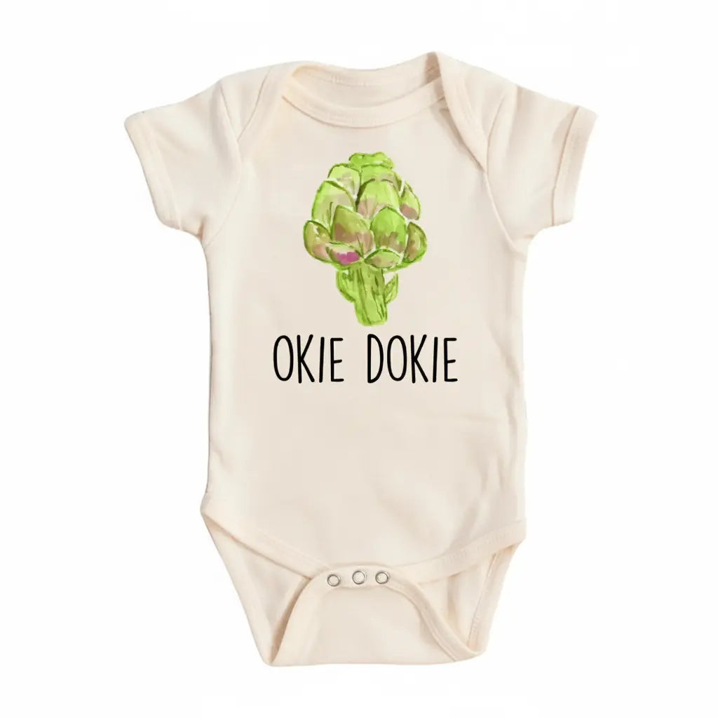 Artichoke Okie - Baby Boy Girl Clothes Infant Onesie® Funny Cute Newborn GS1  Funny Cute Onesie® | North Fork Forager LLC