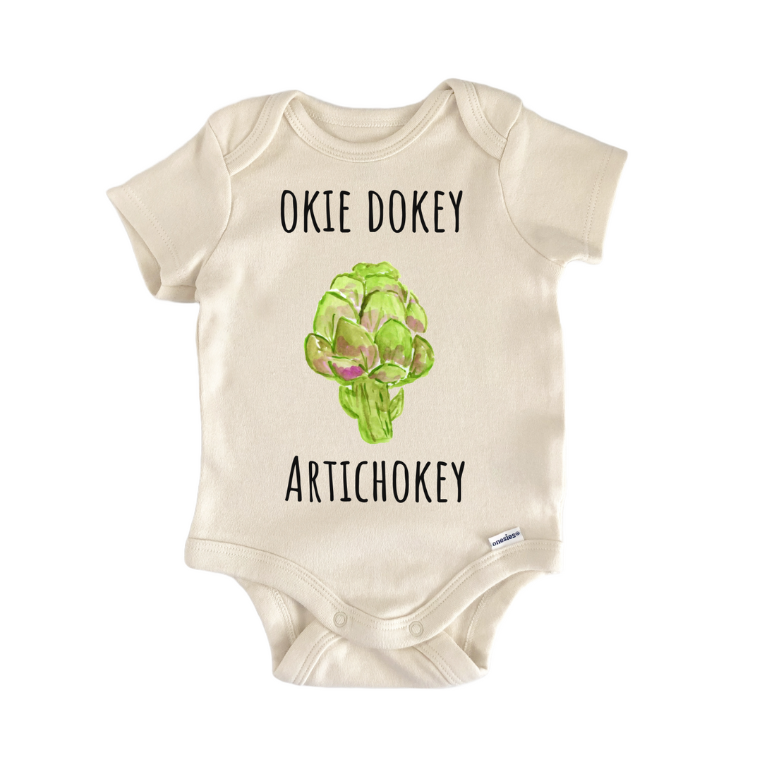 Artichoke Vegetable Plant Vegan Newborn Gift Baby Bodysuit