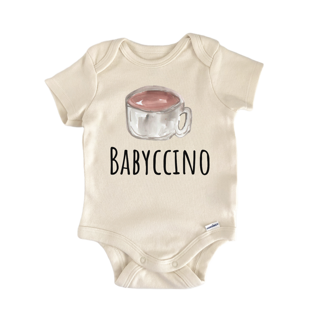 Babyccino Espresso Coffee Bean Brunch Newborn Gift Baby Bodysuit