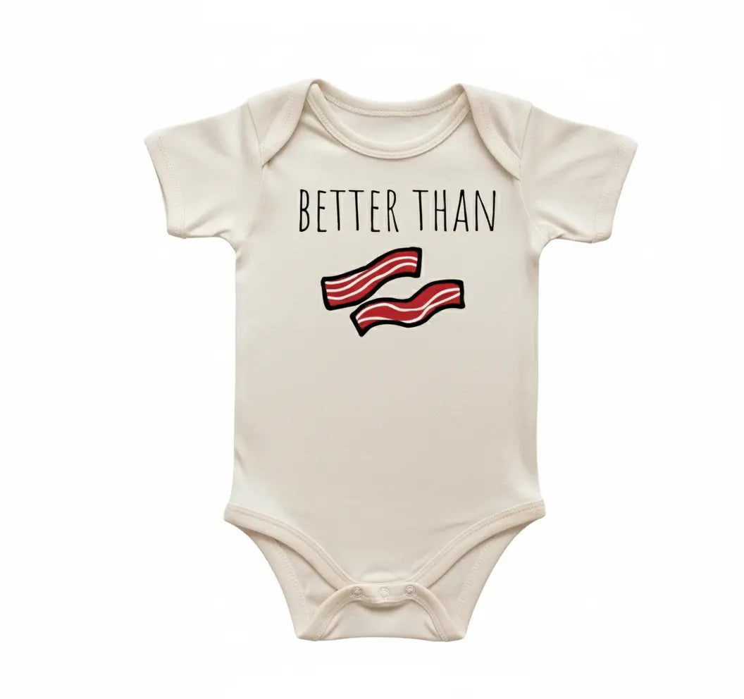 Bacon - Baby Boy Girl Clothes Infant Bodysuit Funny Cute Newborn  Funny Cute Onesie® | North Fork Forager LLC