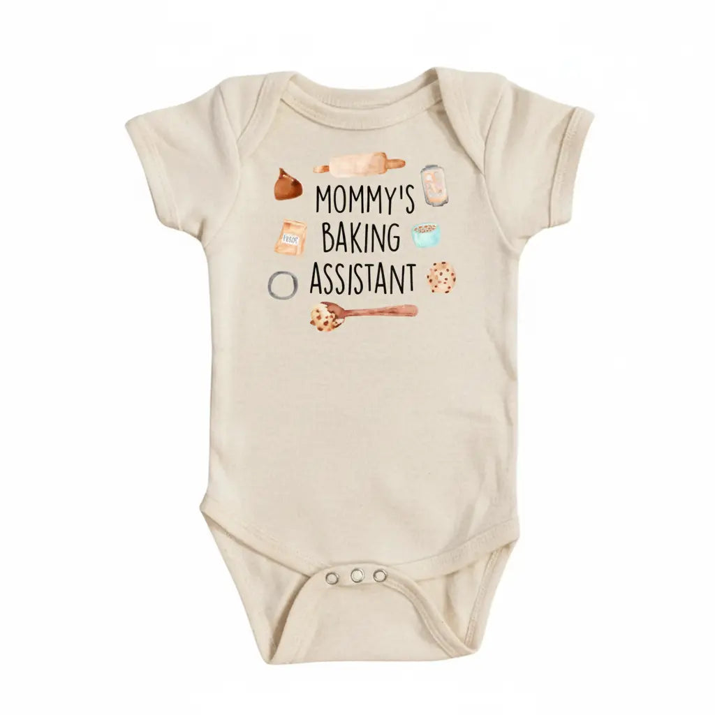 Baking Assistant - Baby Boy Girl Clothes Infant Bodysuit Funny Cute Newborn  Funny Cute Onesie® | North Fork Forager LLC