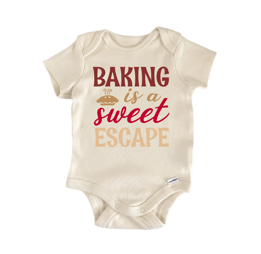 Baking Is A Sweet Escape  -  Baby Boy Girl Clothes  Bodysuit Funny Cute