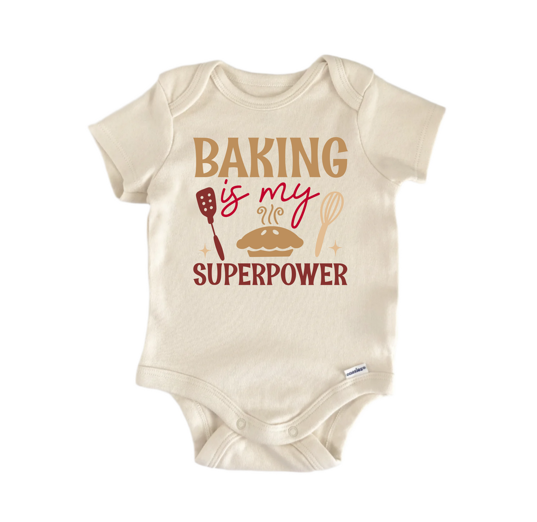 Baking Is My Superpower -  Baby Boy Girl Clothes  Bodysuit Funny Cute