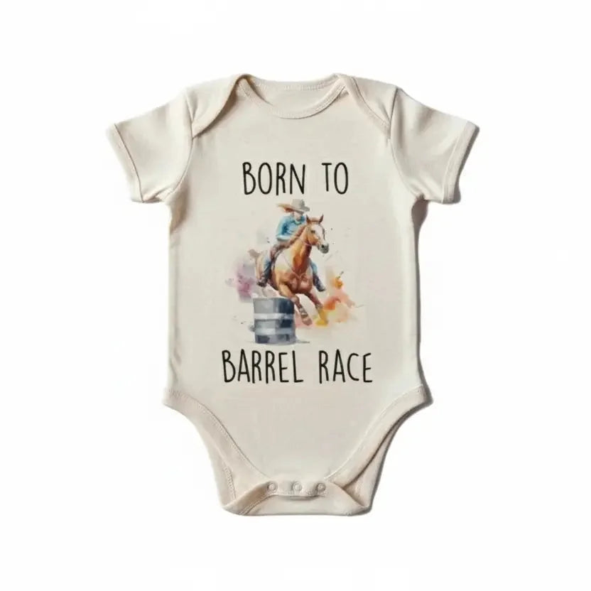 Barrel Racer - Baby Boy Girl Clothes Infant Bodysuit Funny Cute Newborn  Funny Cute Onesie® | North Fork Forager LLC