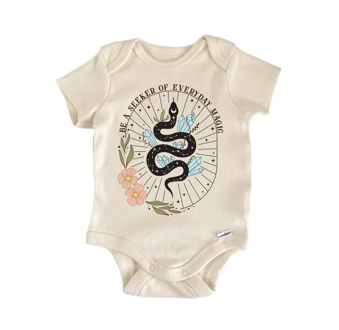 Seeker Everyday Magic Mystical -  Baby Boy Girl Clothes Bodysuit Funny Cute Newborn  Funny Cute Onesie® | North Fork Forager LLC