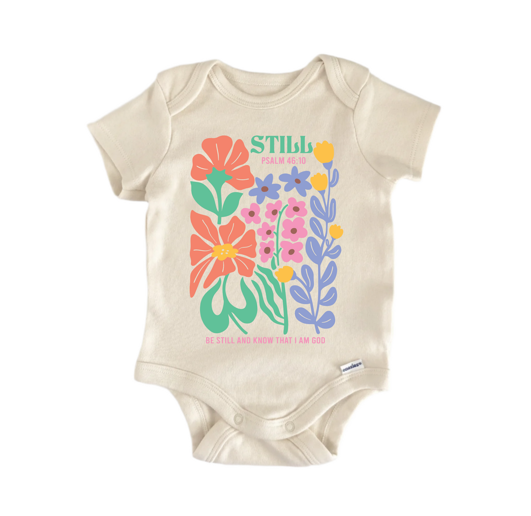 Be Still I Am God  Jesus Christian Religious God -  Baby Boy Girl Clothes  Bodysuit