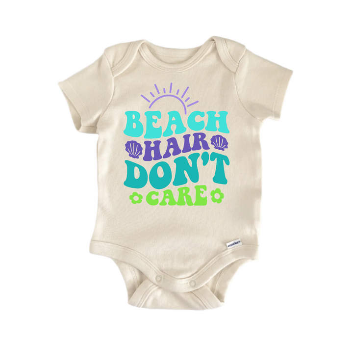 Beach Hair Don't Care  Summer -  Baby Boy Girl Clothes  Bodysuit Funny Cute